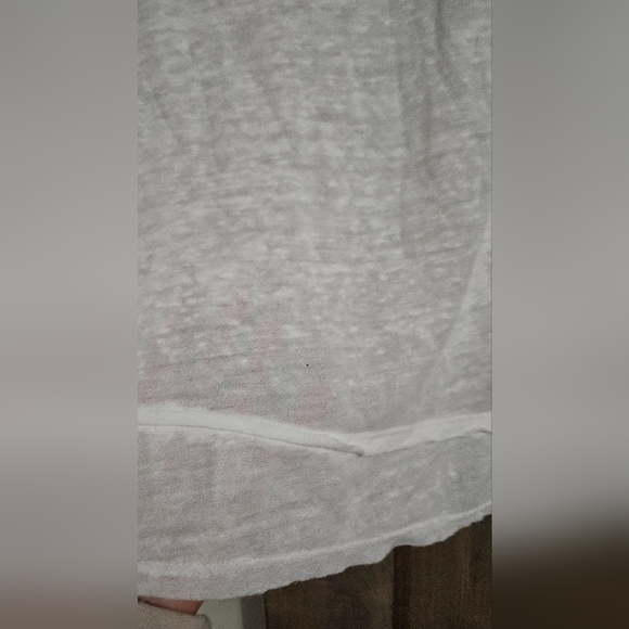 T PARTY White raw edge burnout long sleeve tee. Size medium NWT - Picture 5 of 9